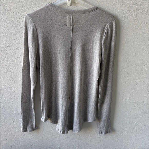 Chaser Heather gray Size M 100% Cotton super soft Long sleeve tee - Picture 4 of 9